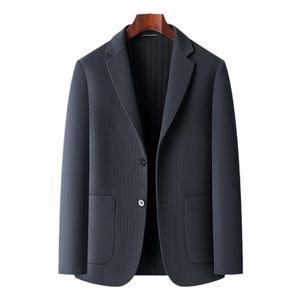 New high-end men's double-sided cashmere suit, middle-aged business casual thick single, winter wool warm suit jacket