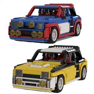 Diecast Model MOC Technical Car Renault R5 Turbo Maxi Sportscar Creative Expert Vehicles Sets Building Blocks Toys For children Christmas Gift 231109