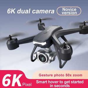 V14 DRONE 6K Professional HD Wide Vinle Dual Cameras 1080p WiFi FPV Drones Intelligent UAV Höjd Keep Mini Droni Helicopter Simulators Electric Remote Control Present