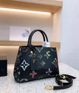 2023 New brand designer color printing bag montigne leather shoulder crossbody package clutch handbag leather shopping tote wallet purse a2