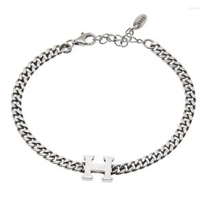 Catene S925 Argento sterling Lettera Catena clavicola Personalità della moda femminile Collana rossa WindNet punk hip-hop tailandese