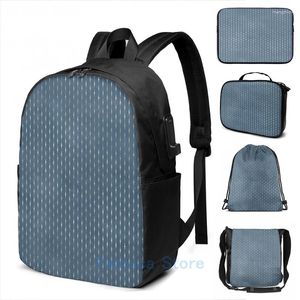 Rucksack lustiger Grafikdruck hübsches Textil in blau und golden USB -Ladung Männer School Taschen Frauen Bag Travel Laptop