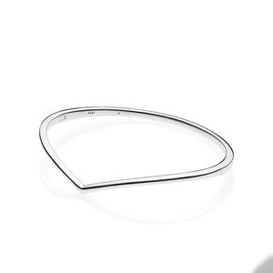 Pulseira de pulseira polida de telha para pandora 925 esterling silver wedding designer de pulseiras conjunto jóias para mulheres namorada bracelete de presente com caixa original