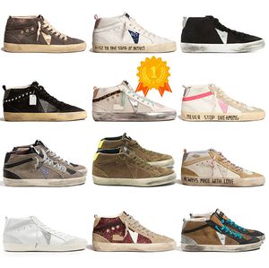 Mulheres Homens Sapatos Casuais Designe Branco Preto Lantejoulas Clássico Itália Marca Plataforma Tênis Branco Velho Sujo Prata Glitter Camurça Couro Lona Do-Dirty Sapatos Vintage