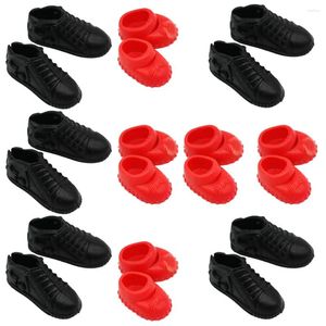 Garden Decorations 10 Pairs Black Suits Simulated Mini Shoes Statue Small House Props Models Toy Adornment Scene