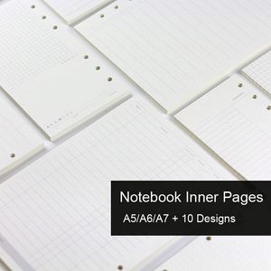 Notepads 45 A5 A6A7 Lose Leaf Notebooks mit spiralförmigen Innenseiten Weekly Line Point Grid Paper Station 230408