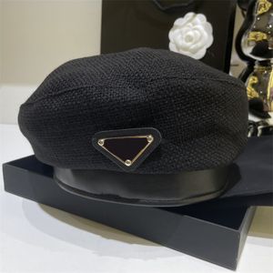 Mulheres boina de luxo designer marca gorros senhoras moda boinas algodão mistura casquette alta qualidade balde chapéus preto marrom cores