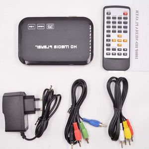 Freeshipping Digital USB Full HD 1080P HDD Media Player HD-MI VGA SD MMC Support DIVX AVI RMVB MP4 H264 FLV MKV Music Movie Xtuhn