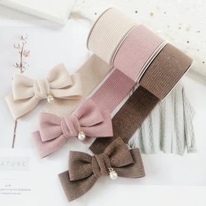 Gift Wrap Stripe Twill Velvet Ribbon Tjock Ulltejp 25mm 40mm för tjej Bow Wedding Cloth Armband Jul Knut Autumn Crafts Diy 231109