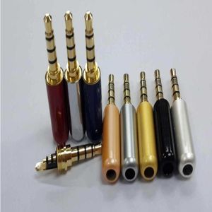 50pcs 35 mm Wtyczka Audio Jack 4 słupowe złote adapter słuchawki do DIY stereo słuchawek słuchawkowy lub używany do naprawy słuchawki Jintt