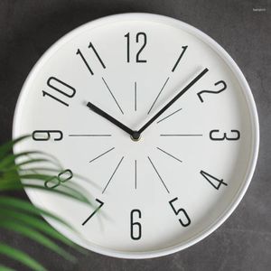 Relógios de parede clássico casa relógio decoração mão presente número sala de estar redondo preto branco escritório minimalista reloj decoração