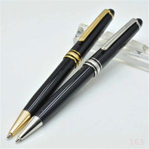 Atacado de alta qualidade 163 caneta esferográfica preta brilhante/caneta esferográfica clássica de escritório papelaria promoção canetas para presente de aniversário