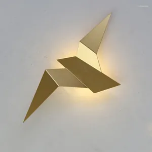 Wall Lamp LED Simple Flying Bird Creative Background Atmosphere Light For Living Room Bedroom Bedside Interior Decoration