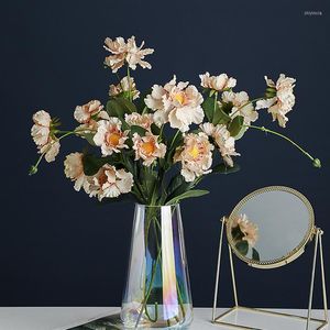 Dekorativa blommor Nordiska simulering Flower Round Wind Chrysanthemum Holding Bouquet Decoration Living Room Dining Tablevase Accessories