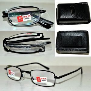 Occhiali da sole Leesbril Custodia in PU Cintura Facile Qualità Pieghevole Noble Wear Occhiali da lettura con rivestimento antiriflesso 1.0 1.5 2.0 2.5 3.0 3.5 4.0