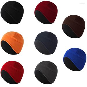 Cycling Caps 1Pc Winter Hat Thermal Running Sports Hats Soft Stretch Fitness Warm Ear Cover Snowboard Hiking Ski Windproof Cap Men
