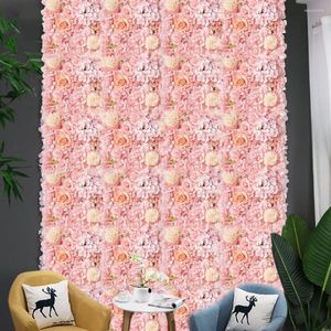 Flores decorativas Atraente painel de rosa artificial Anti-UV Wall Wall Easy Care Party Decor Diy