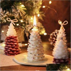 Candles Wholesale Ins Christmas Soy Wax Scented Accompanying Gifts Diy Holiday Atmosphere Shooting Props Drop Delivery Home Garden Dhv5Z