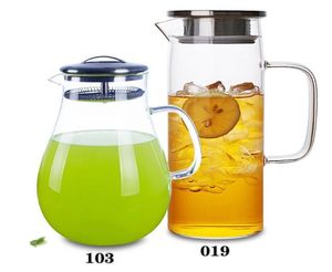 Big HeatResisting Clear Glass Tea Pot Water Kettle Bottle wStainless Steel Lid4051857