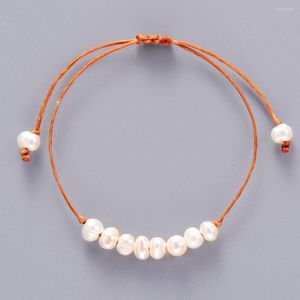 Strand Simple Bracelet Classic Natural Freshwater Gears Регулируем