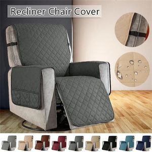 Stol täcker vattentät återfegningstol Slipcover Sofa Cover Pet Dog Mat Mattfåtöljmöbler Protector Washable Anti-Slip Recliner Chair Cover 231110