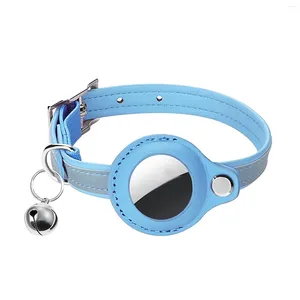Hava etiketi için köpek yakaları çanlarla yansıtıcı gps izleyici ayarlanabilir mavi