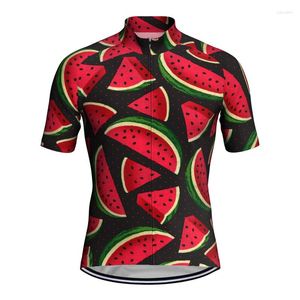 Jackets de corrida 2023 Classic Classic Cycling Team Watermelon Watermleved Bike Road Road Race Roupas Maillot Outdoor