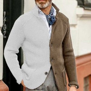 Cappotto per il tempo libero Maglione monopetto con colletto alla coreana Giacca spessa Cardigan abbottonato invernale per affari da festa