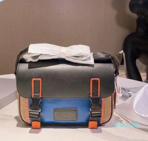 новая мода сумка Messenger мужские сумки на ремне высшего класса мода через плечо специальные дизайнерские сумки портфель сращивание дизайн мужской подарок кожа