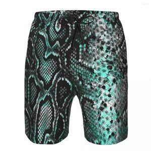 Shorts masculinos roupa de banho masculina nadar praia troncos cobra padrão de pele maiô prancha de surf maiô