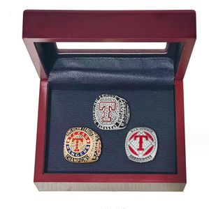 2011 2011 2023 Baseball Rangers Seage Team Champions Champions Pierścień z drewnianym pudełkiem z zestawem pamiątek dla fanów