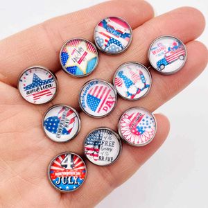 Dangle Chandelier New Independence Day Earrings for Women American Flag Printed Glass Gem Earrings 4th of July Independence Day Jewellery Gift Z0411