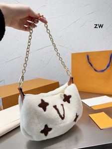 2023 Winter Update Teddy Unterarmtasche Mode Plüsch Designer Tasche Einkaufstasche Schulter Umhängetaschen Clutch Handtasche Kettenpakete