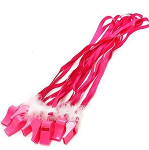 ROUCO MAKER Pink Fluffy Feather Whistle soprando Colar Fun Hen Party Night DO Acessório Stage de Funny Joke Noise Concert Cheer 230411