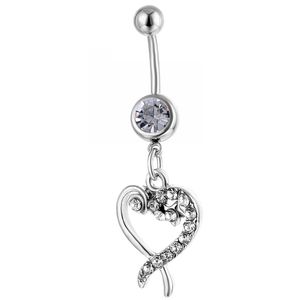 Navel Bell Button Rings D0122 Belly Ring Clear Color Drop Delivery Jewelry Body Dhgarden Othrw