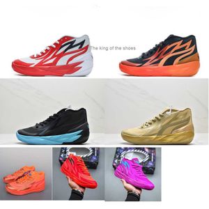 Palla lamelo da uomo MB 02 scarpe da basket Melo Viola Oro Marrone Nero Blu Rosso Bred Verde Natale Halloween sneakers da tennis con scatolaMB.01