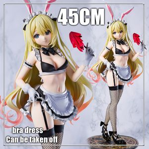 Anime manga 45 cm super size frigörande b-stil eruru söt maid kanin ver 1/4 pvc action figur vuxna samling modell leksak 18+ dockgåvor