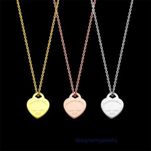 Tiffanyany Classic 2023 18K Gold New Pendant Halsband Fashion Charm Mäns och kvinnors högkvalitativa rostfritt stål Designer Halsbandsmycken