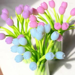 Tulip Discolor Gel Pens Novelty Color Changing Ballpoint Pen Black Ink Neutral Korean Stationery Cute School Office Supplies