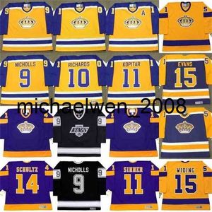 Weng Jersey BERNIE NICHOLLS MIKE RICHARDS RICK MARTIN ANZE KOPITAR CHARLIE SIMMER DAVE SCHULTZ DARYL EVANS JUHA WIDING