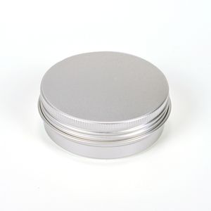 Storage Boxes 60g Empty Refillable Aluminum Round Tin Box Silver Cream Jar Pot Case Screw Thread Lid Lip Container 60ml Round Aluminum Jars box 690pcs