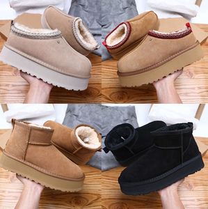 Designer Austrália Botas Mulheres Tazz Neve Inverno Pele De Carneiro Slides Bota Ugglie Tasman Plataforma Chinelos De Pele Clássico Ultra Mini Camurça Amor Lã Tornozelo Mulheres Botas