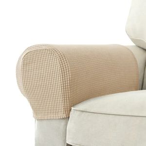 Stol täcker 2 st/set soffa armstödslippdäck med fast fåtölj täckning förtjockad slitbeständig tvättbar soffa armskydd för kontor 231110