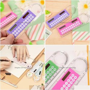 計算機RER Solar Energy 10 cm Student Portable Mtifunction Mini Math Tool Planner School Science and Technology Drop D DHKC8