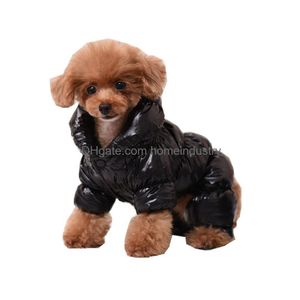 Ubrania z płaszczem dla zwierząt zima dla małych psów Chihuahua francuski Bldog Manteau Chien Ubranie Bożego Narodzenia Halloween Drop dostawa dh3wt