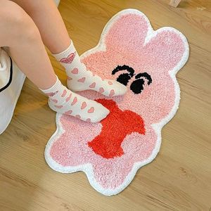 Carpets Tufting Cute Year Bathroom Carpet Bathmat Foot Pad Bedroom Doormat Aesthetic Home Kids Room Holiday Warm Decor