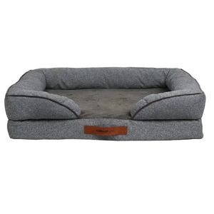 kennels pens Cozy Orthopedic Sofa-Style Dog Cat Bed Gray 231110