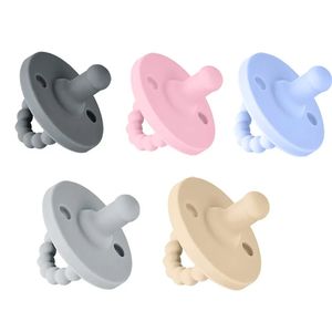 Scalable Pacifiers Silicone Newborn Appease Soother Solid Color Baby Lull Into Sleeping Convenient Nipple Hot Sale