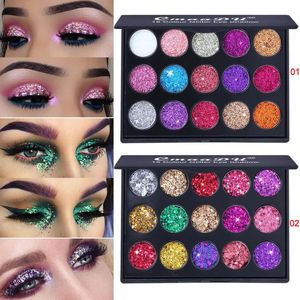 Sombra de olho 15 cores glitter sombra de olho paleta pigmento profissional paleta de maquiagem de longa duração maquiagem paleta de sombra maquillage 231110