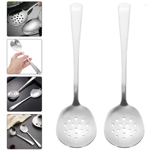 Dinnerware Sets 2Pcs Stainless Steel Utensil Set Resistant Kitchen Slotted Spoons Spoon For Canteen Home